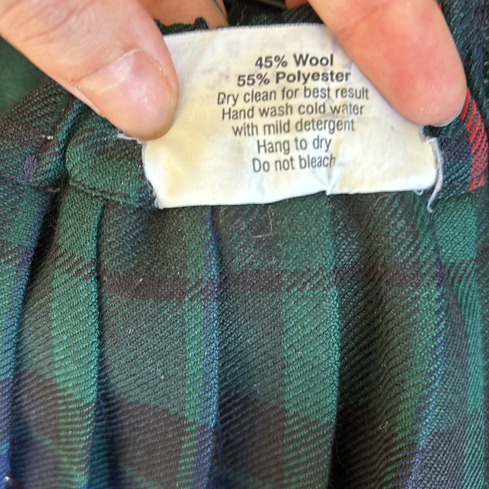 Vintage Pleated Wool Skirt - Picture 8 of 10